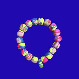 Muted Marble Hand Sculpted Clay Gelato Beads S/M